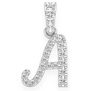 0.20CTW Cursive Letter A Pendant