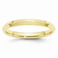 10k Yellow Gold 2.5mm Knife Edge Comfort Fit Wedding Band Ring