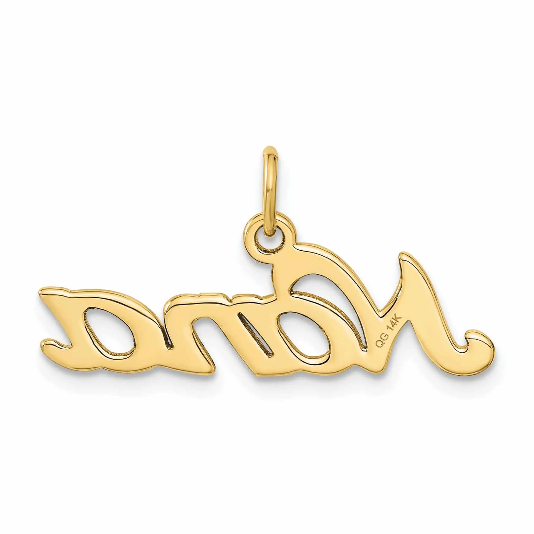 10k Yellow Gold Satin Finish Nana Charm Pendant