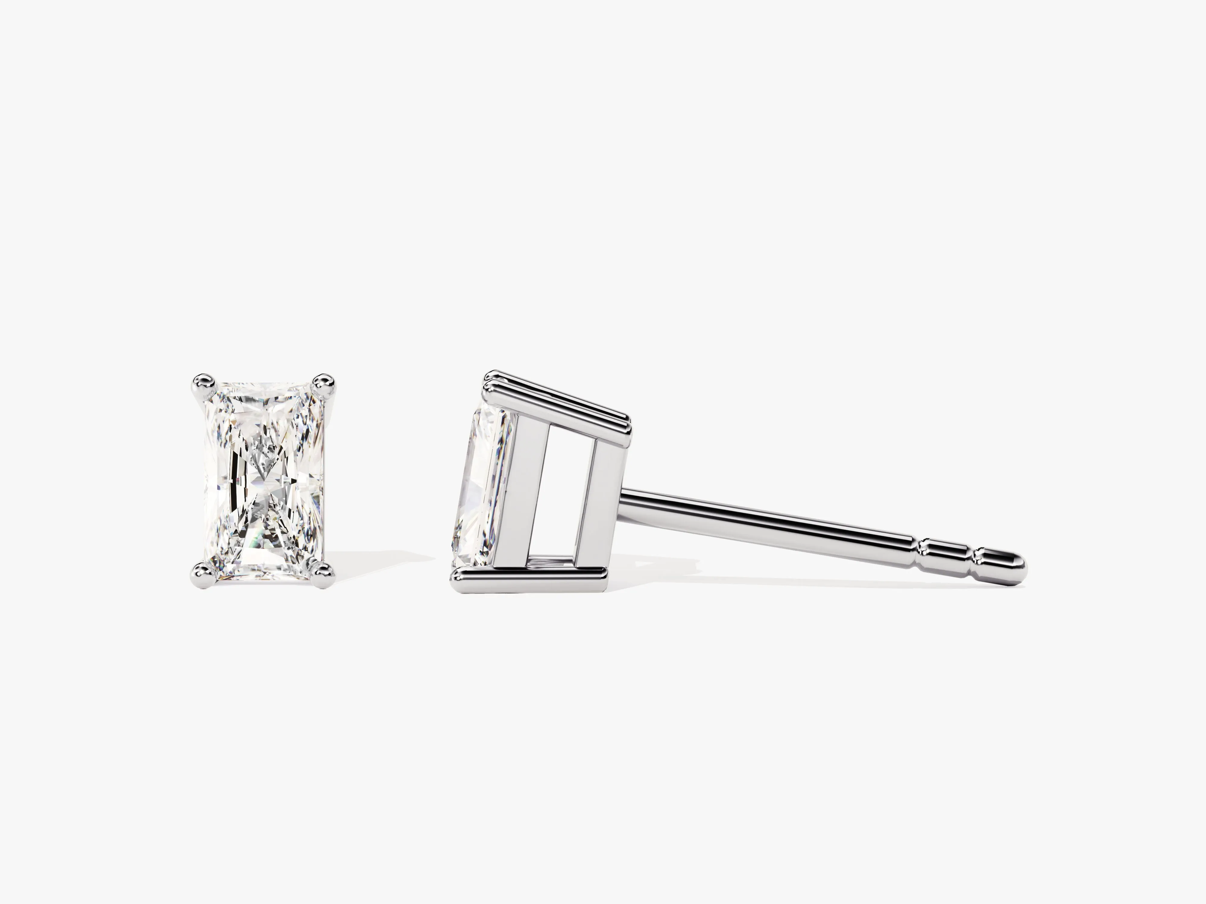 14k Gold Radiant Cut Lab Grown Diamond Stud Earrings (0.50 ct tw)