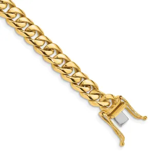 14k Yellow Gold 7.25mm Rounded Fancy Curb Chain