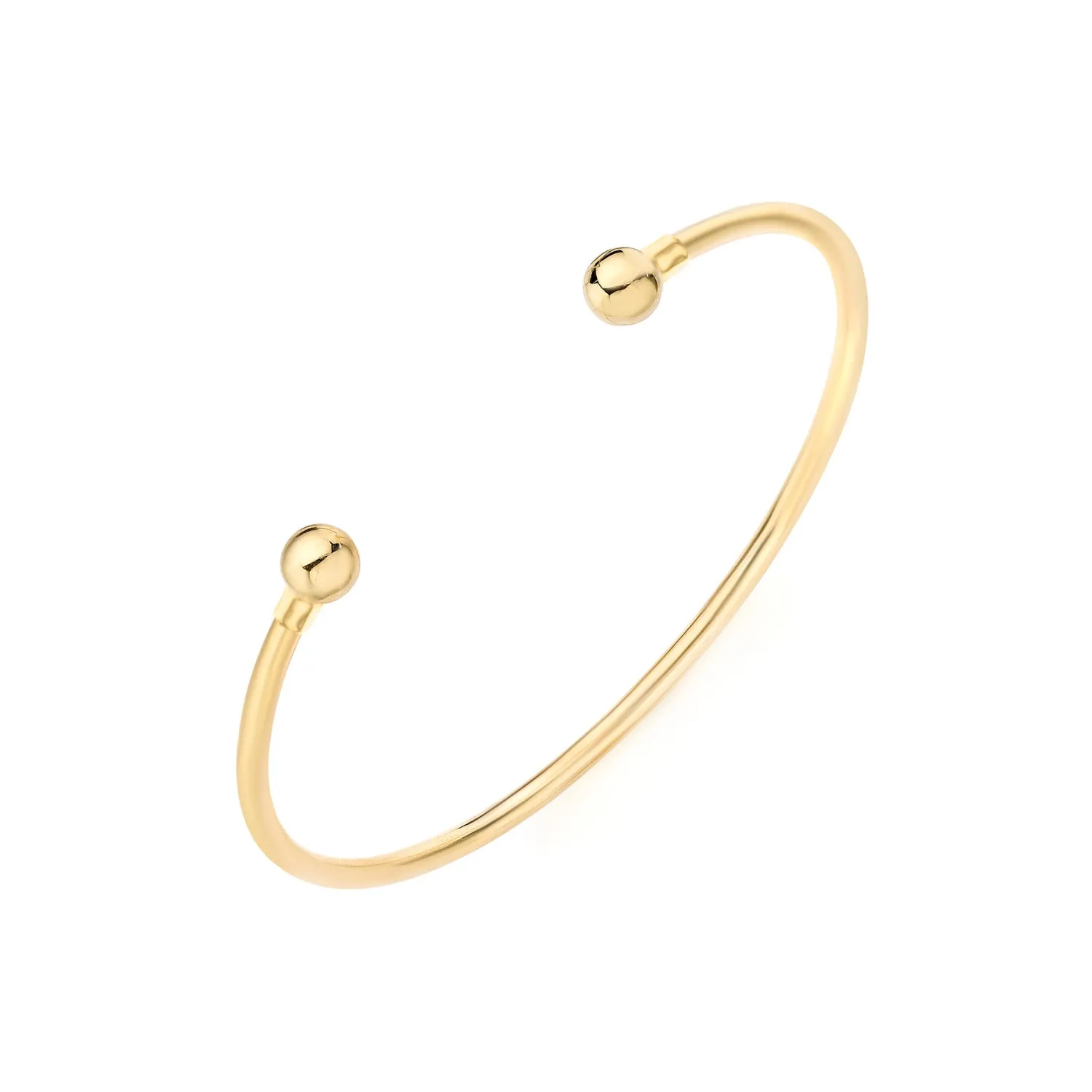 9K Yellow Gold Torque Bangle - 1.35.0013