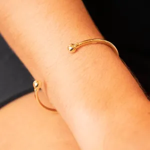 9K Yellow Gold Torque Bangle - 1.35.0013