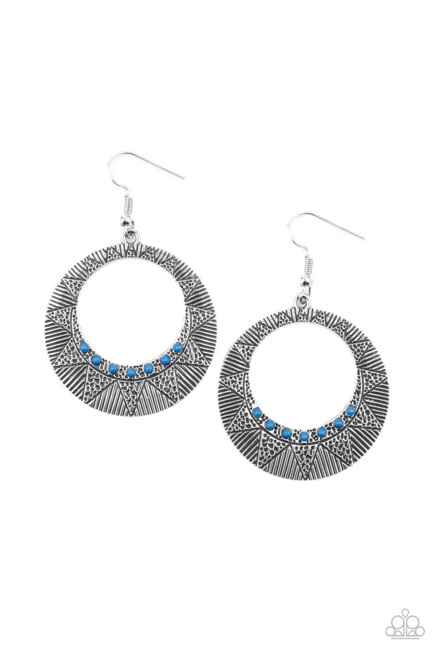 Adobe Dusk Blue Paparazzi Earrings