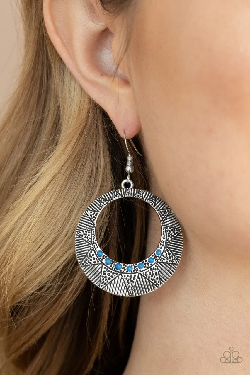 Adobe Dusk Blue Paparazzi Earrings