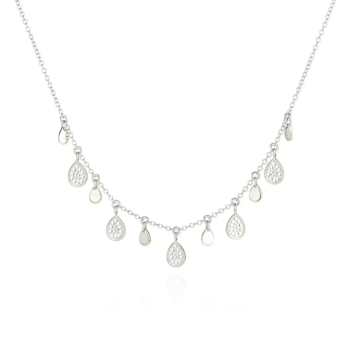 Anna Beck Silver Teardrop Charm Necklace