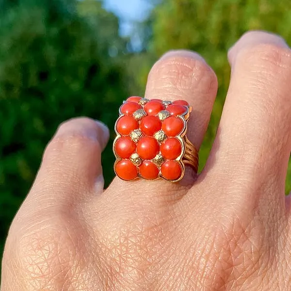 Antique Coral Ring