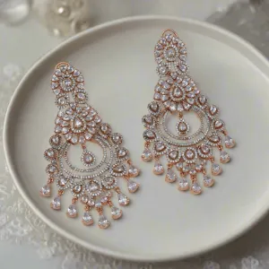 Azqa American Diamond Drop Earrings