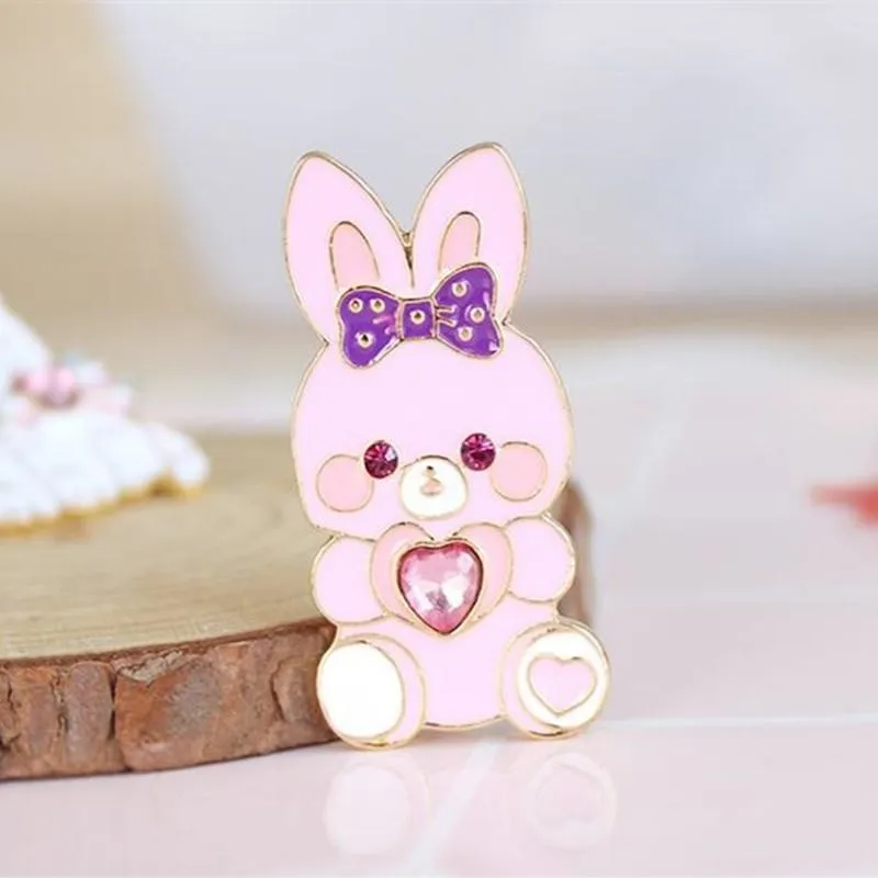 Baby Bun Jewelled Enamel Pin