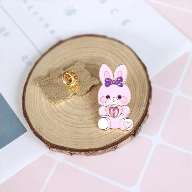 Baby Bun Jewelled Enamel Pin