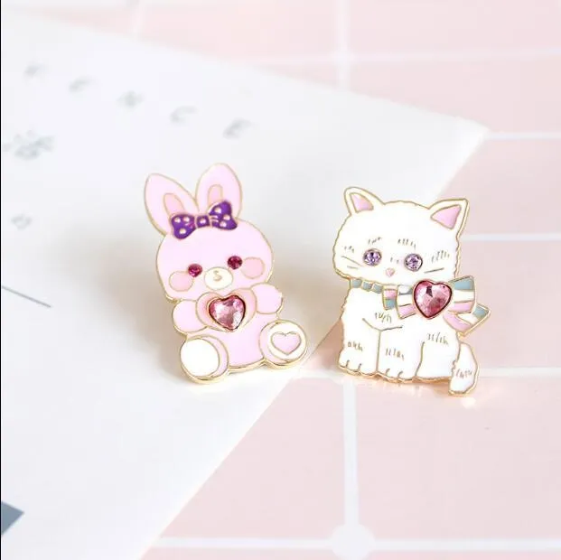 Baby Bun Jewelled Enamel Pin