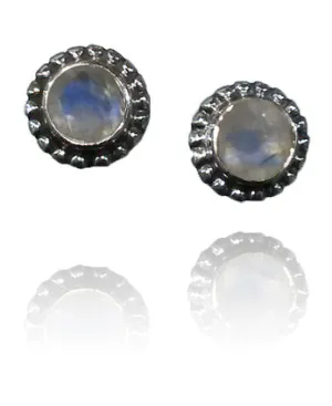 Bali Stone Studs White Moonstone