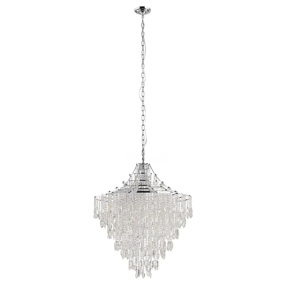 Beires Crystal Pendant Light 9Lt in Chrome