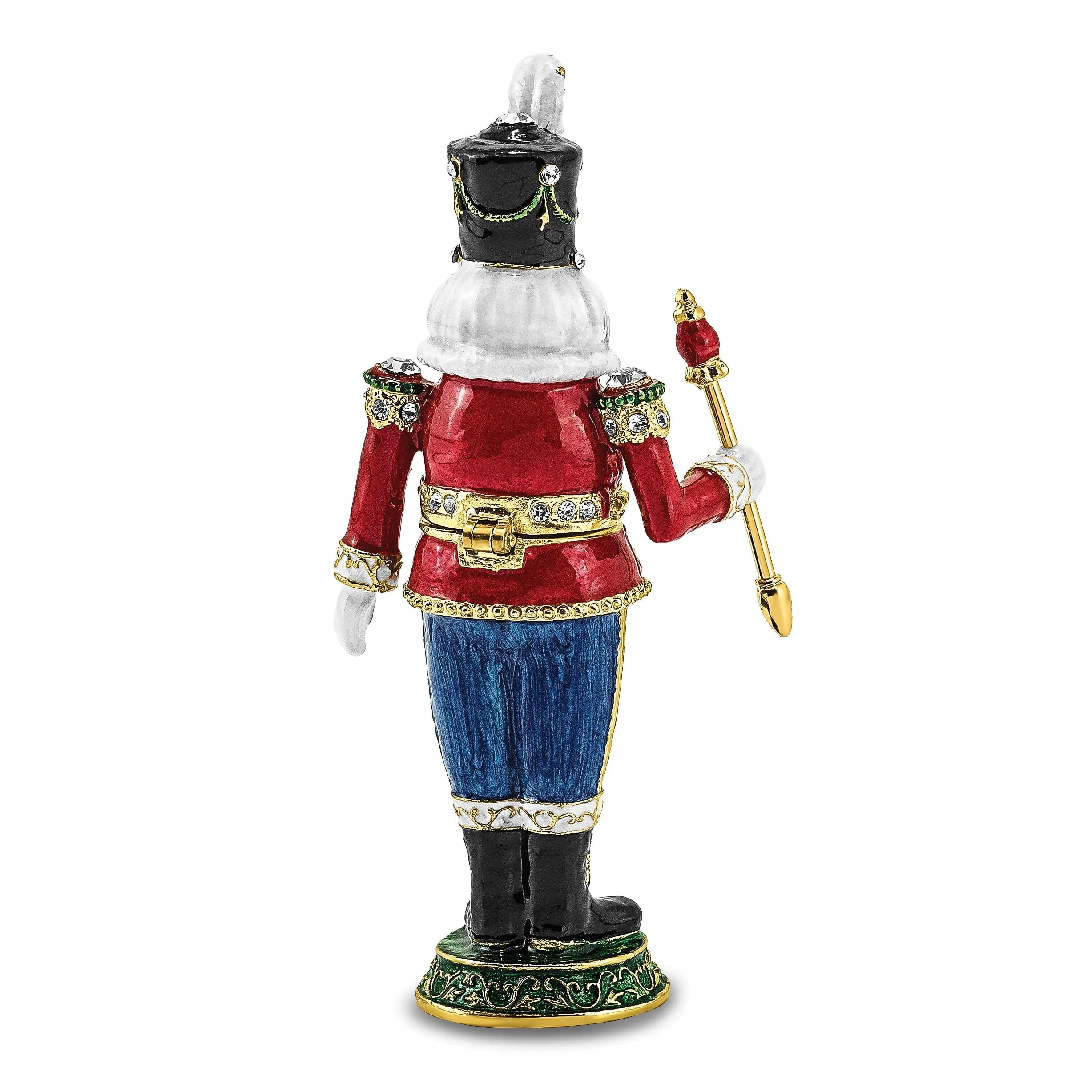 Bejeweled Pewter Multi Color Finish TORSTEN Toy Soldier Trinket Box