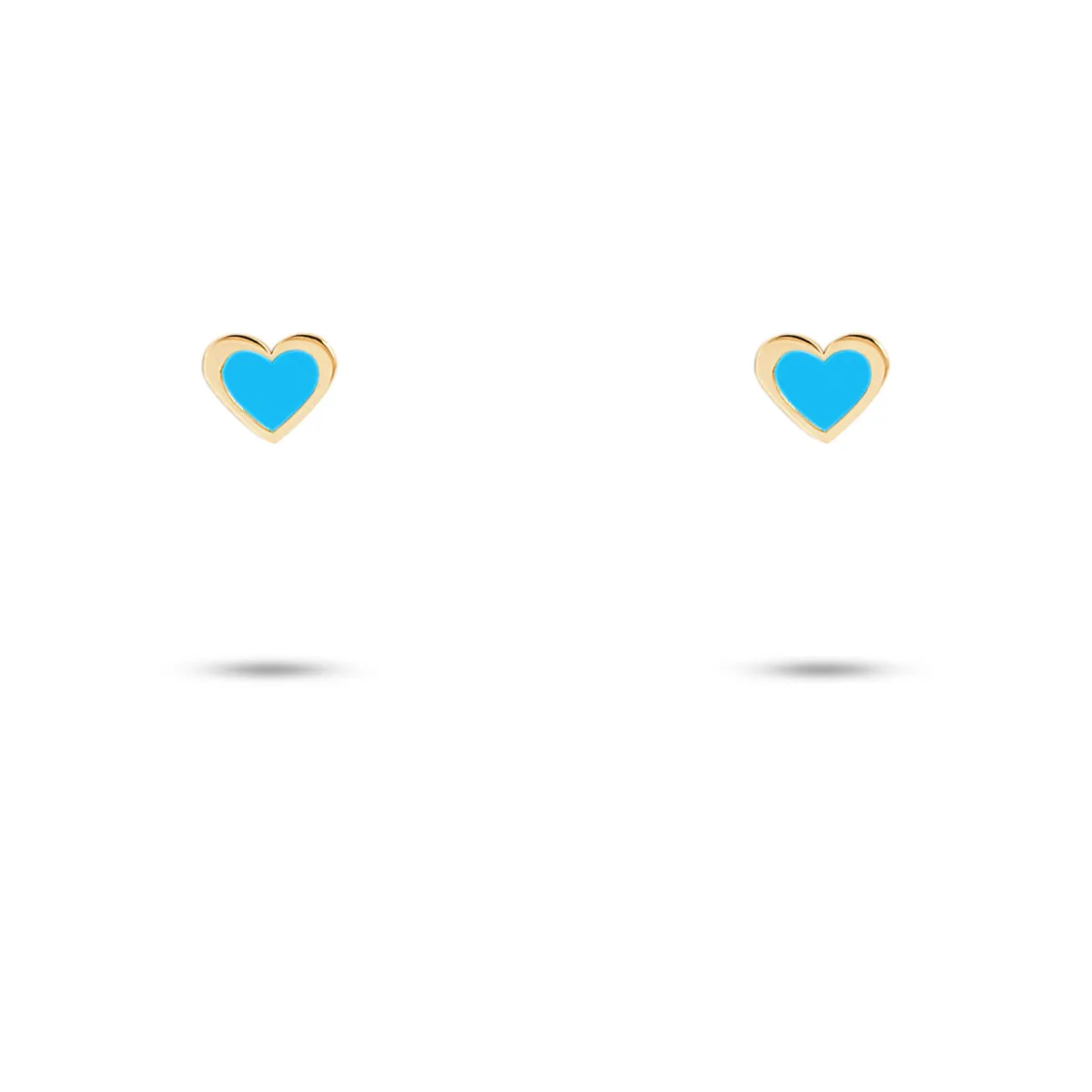 Blue Mini Heart Stud Earring