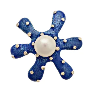 Brooch-South Sea Pearl and Diamond (Enamel)