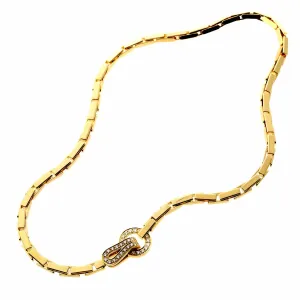 Cartier Agrafe Diamond Gold Necklace