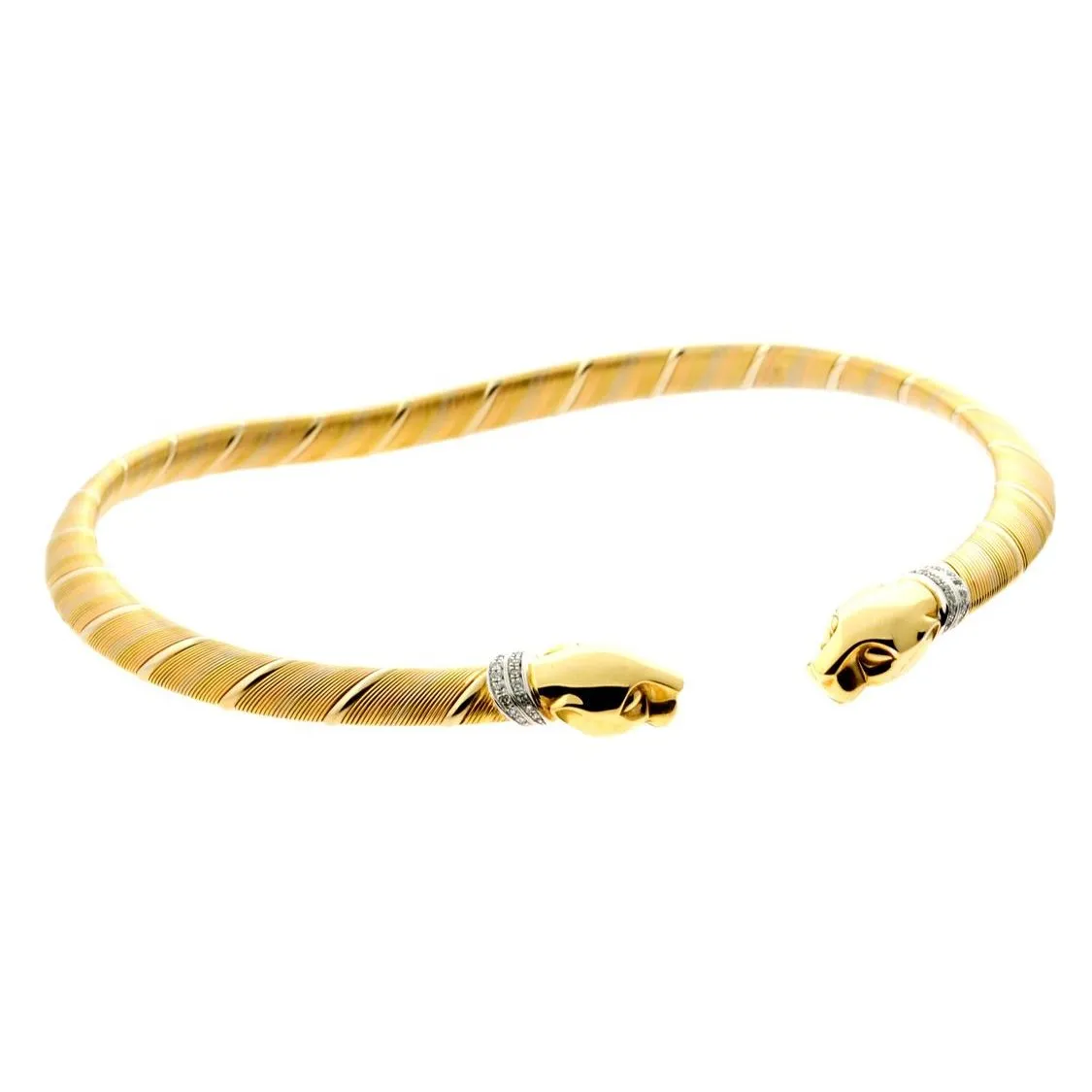 Cartier Panthere Diamond Gold Choker Necklace