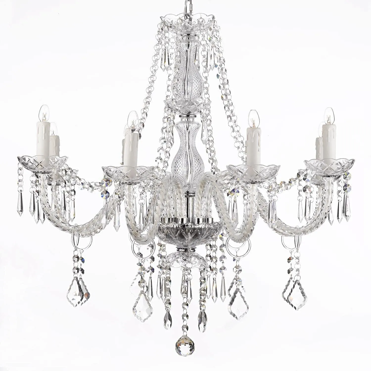 Chandelier Modern Crystal Multicolor Pendant with 6-Light