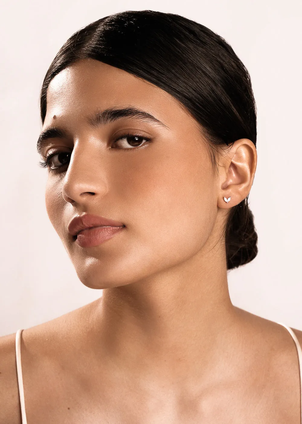 Cherish Wings Stud Earring in Silver