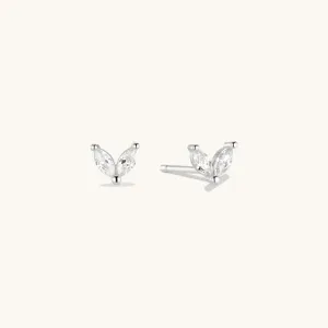 Cherish Wings Stud Earring in Silver