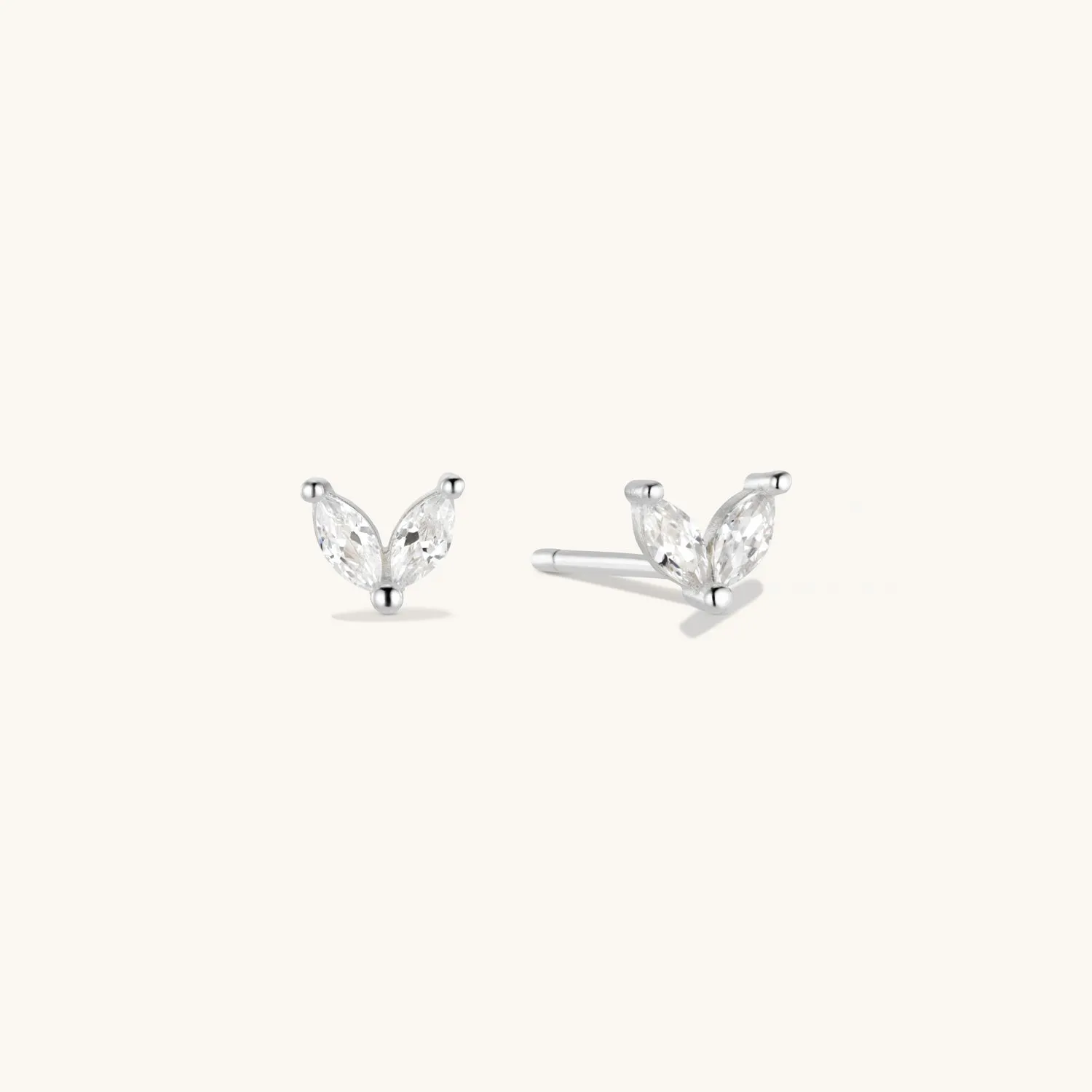 Cherish Wings Stud Earring in Silver