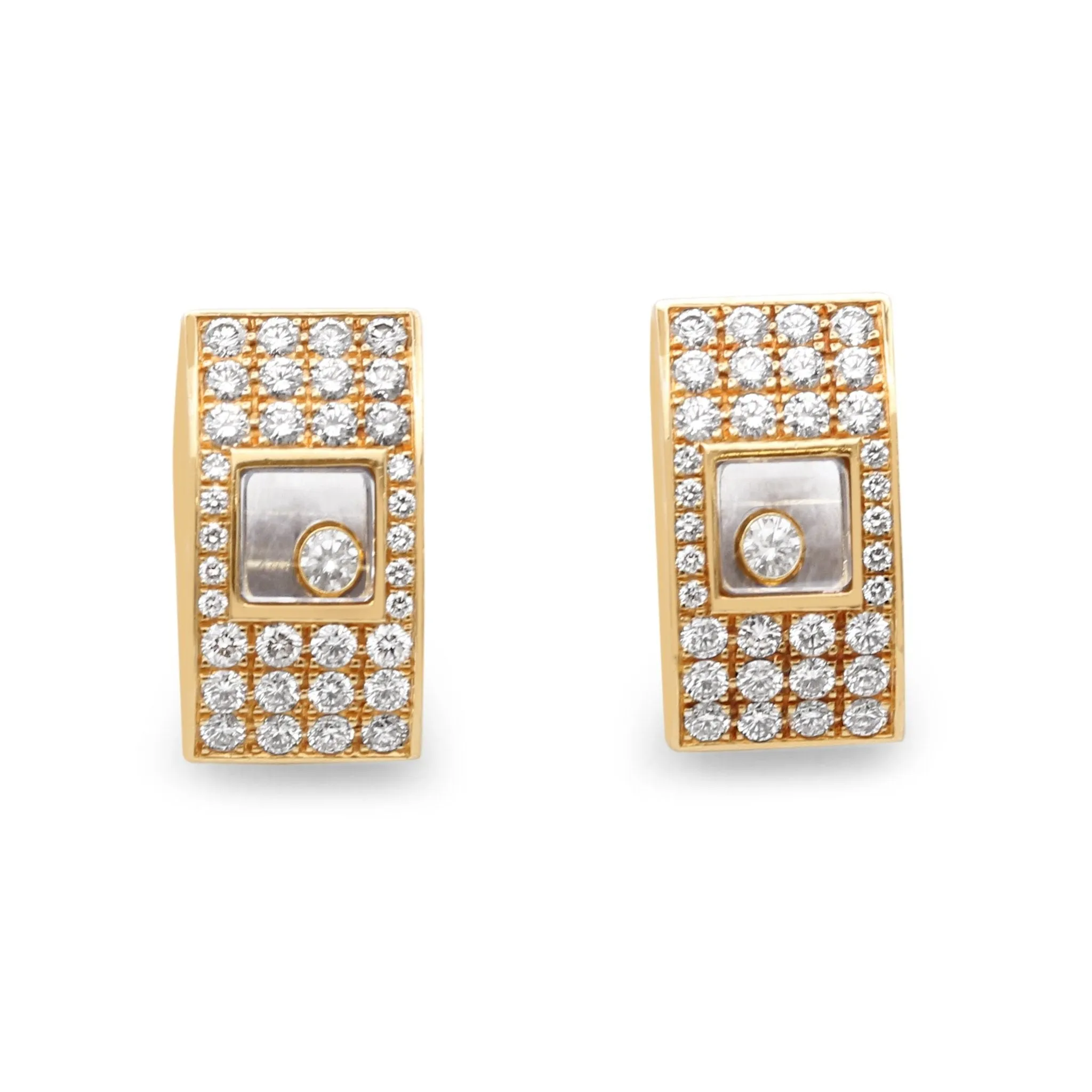 Chopard "Happy Diamonds" Earrings Ref 84/3351 - 18ct Yellow Gold