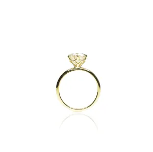 Classic Engagment Ring With Lotus Pattern