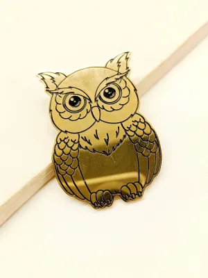 Darika Owl Golden Men's Brooche