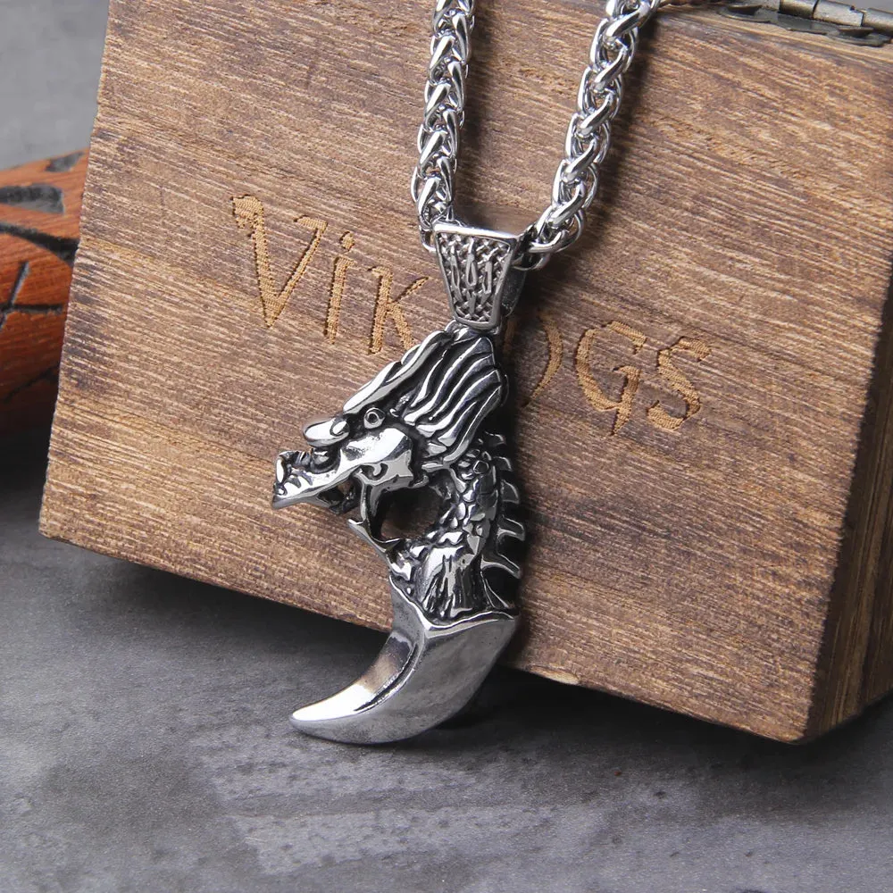 Dragon Claw Retro Ethnic Punk Beast Claw Viking Necklace