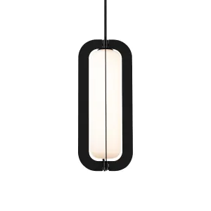 Echelon 22 in. LED Pendant Light Black finish