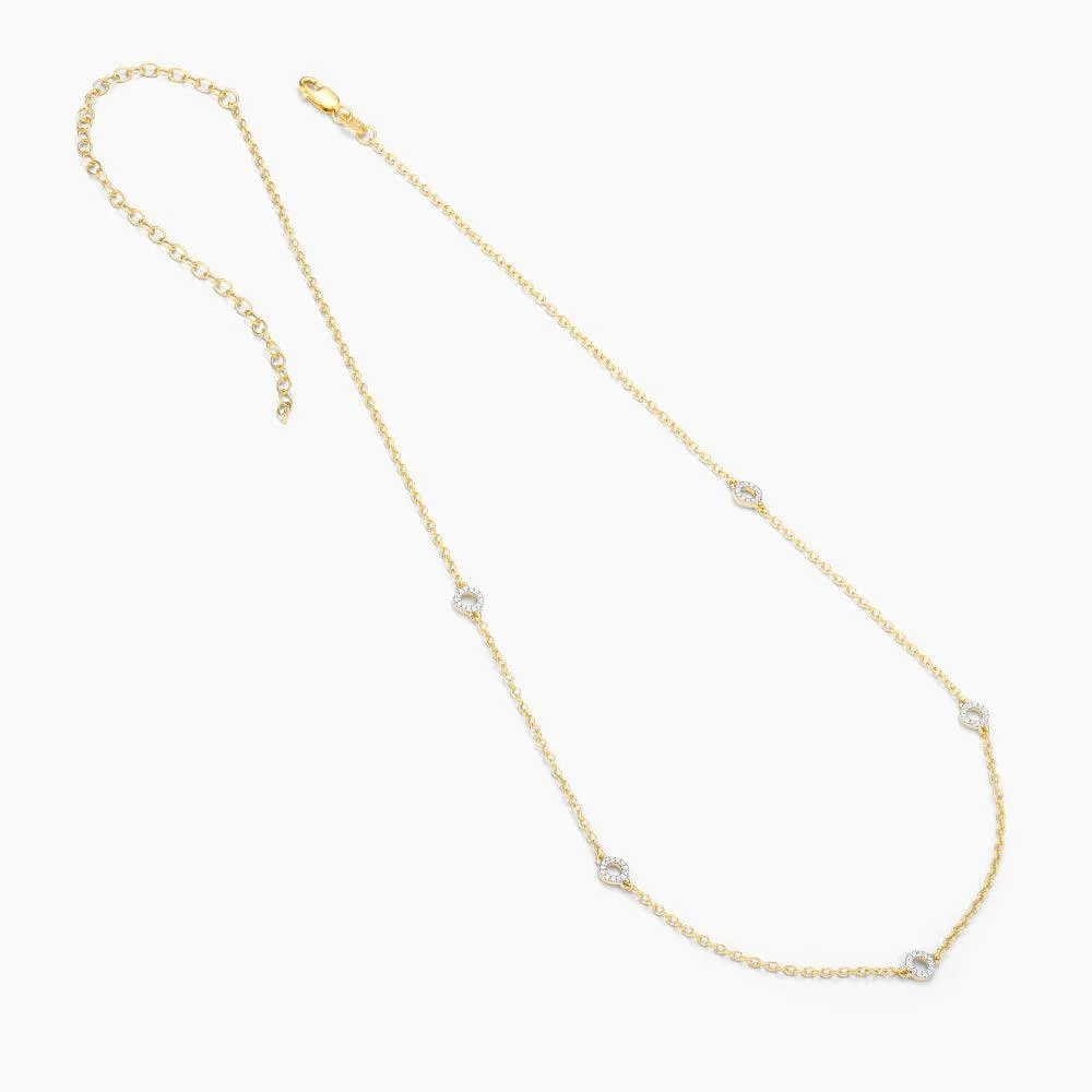 Ella Stein Circle Station Chain Necklace in Gold