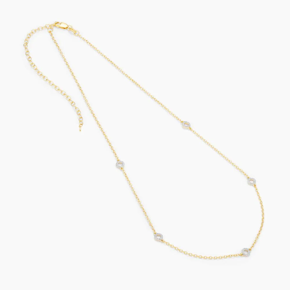 Ella Stein Circle Station Chain Necklace in Gold