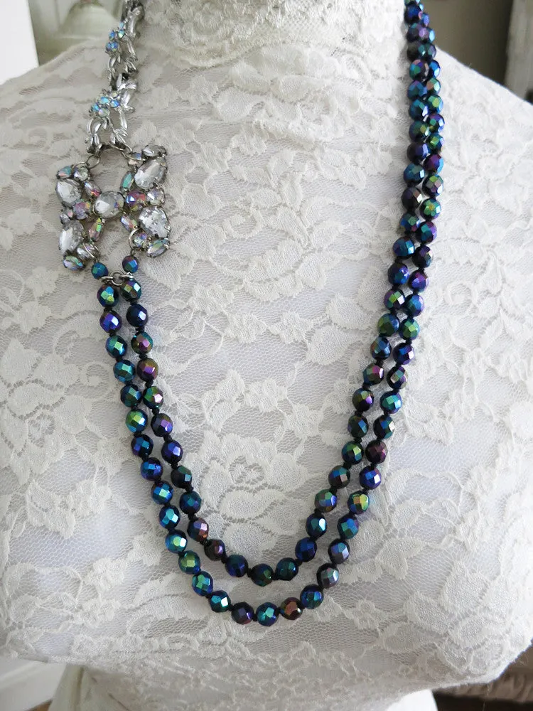 Fabulous Carnival Glass Necklace