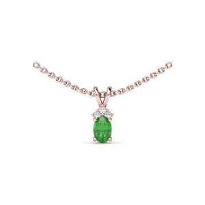 Fana Oval Emerald and Diamond Pendant