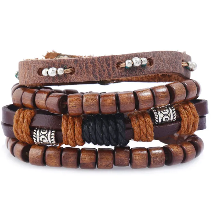 Fashion Beaded Leather Bracelets And Bracelets