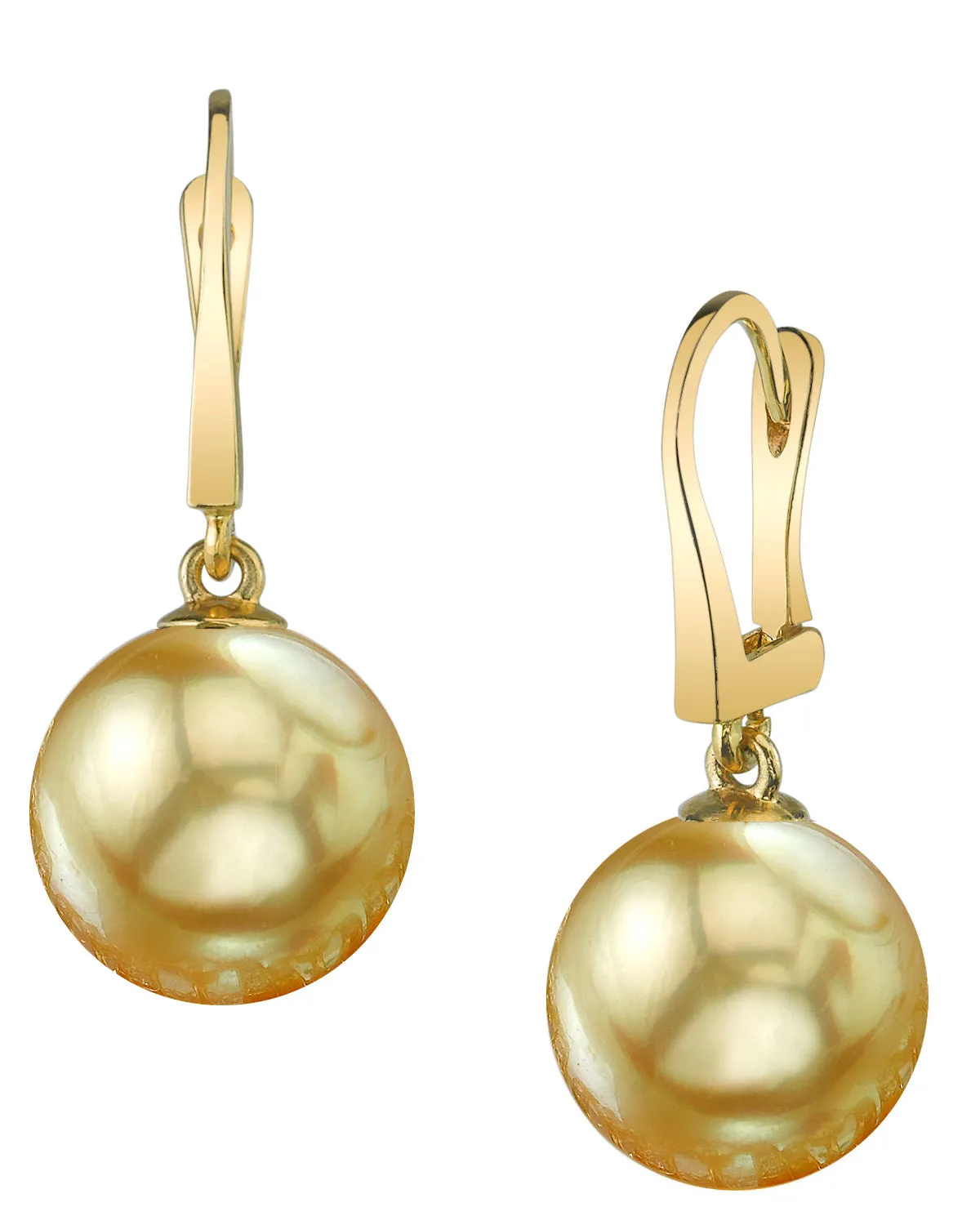 Golden South Sea Pearl Classic Dangle Earrings