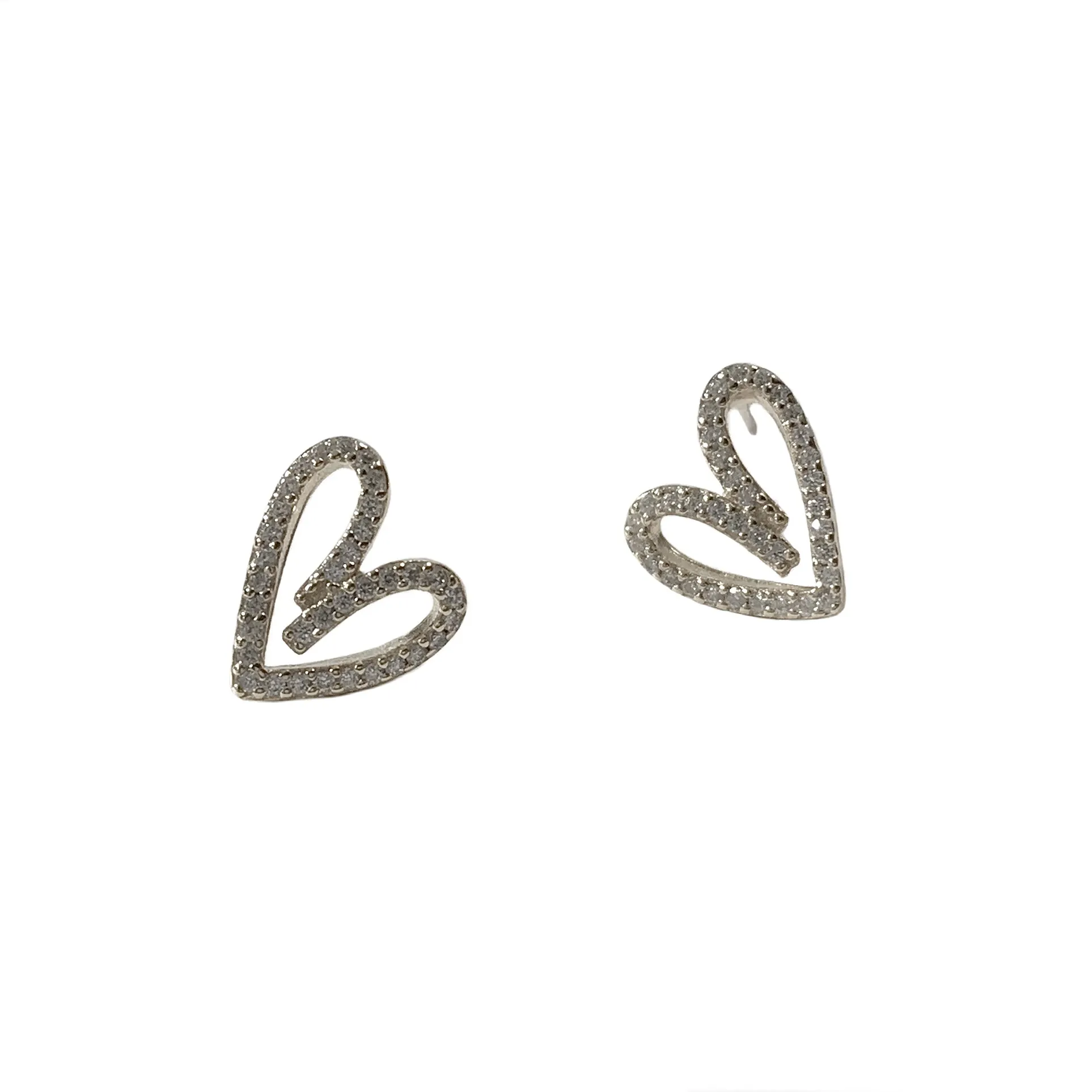 Heart Scribble Studs