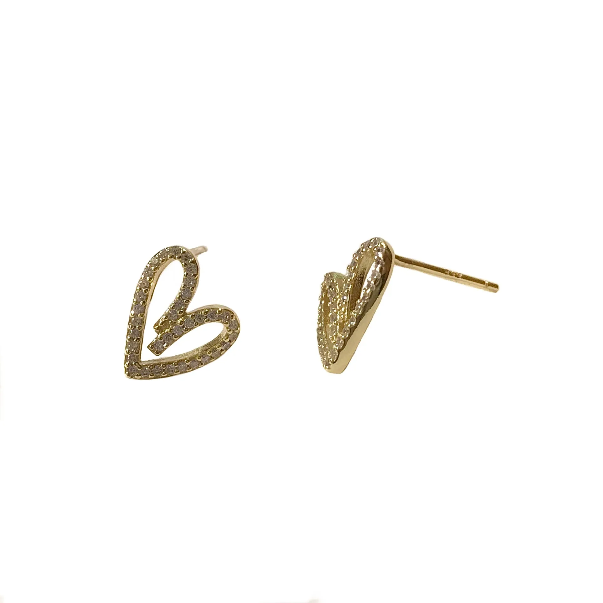 Heart Scribble Studs