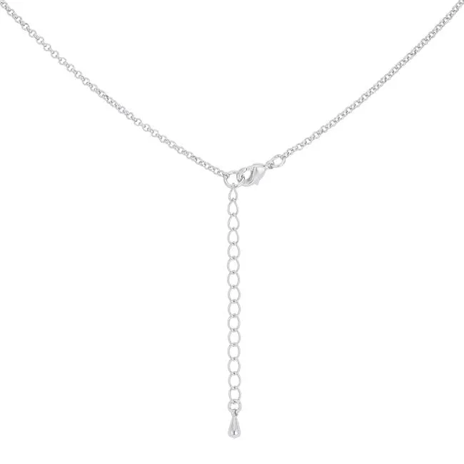 Heidi Two-Tone Row Hoop Pendant | 4ct