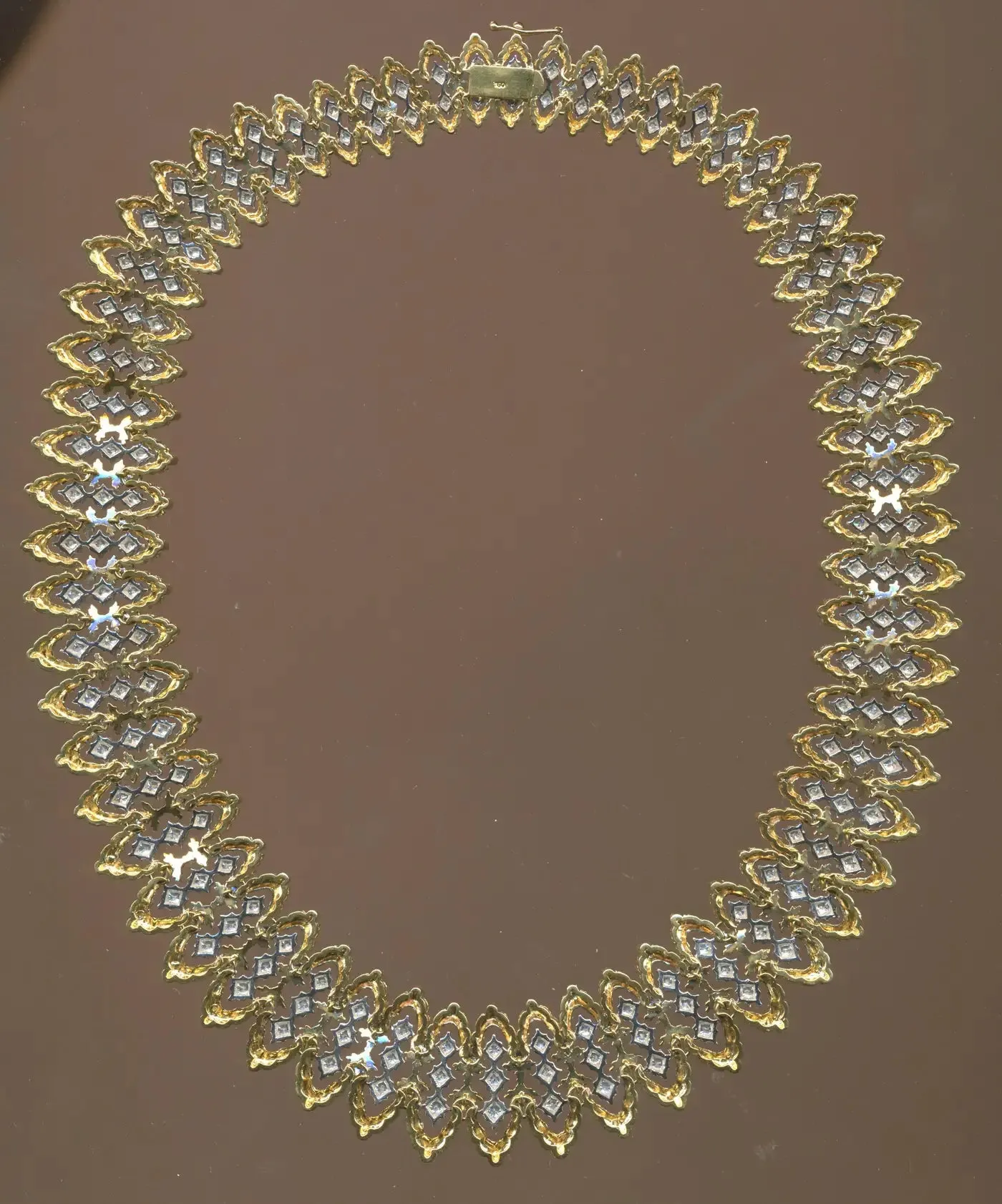 Impressive Heavy Diamond Necklace in 18k Yellow Gold [5 Ounces ] 7.00 carats