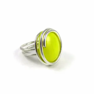 Infinity Glass Ring - Yellow