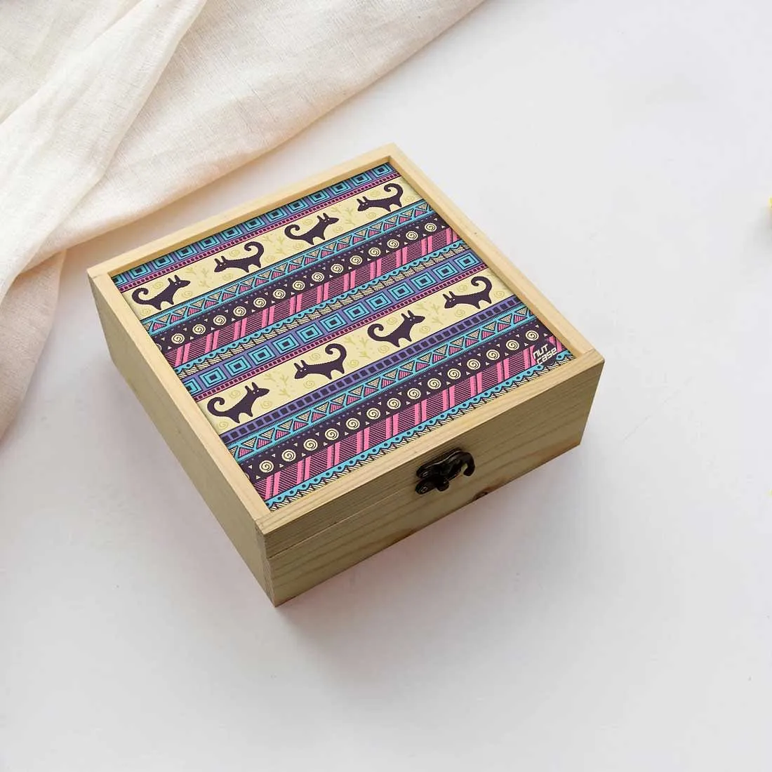 Jewellery Box Makepup Organizer -  Aztec Design