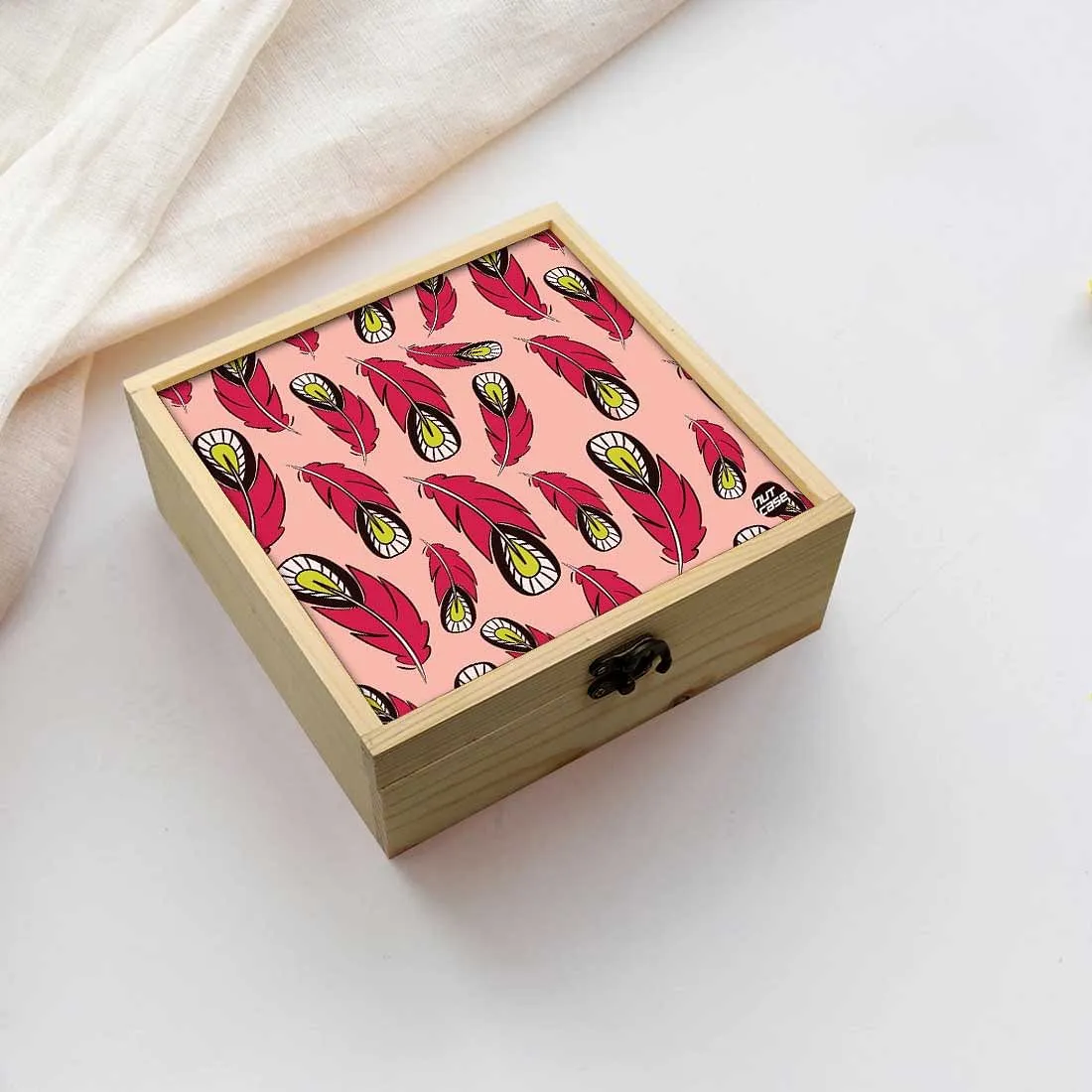 Jewellery Box Makepup Organizer -  Feather