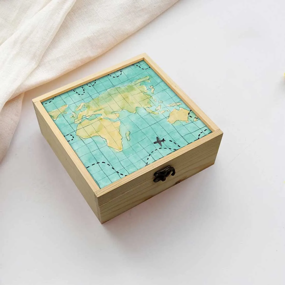 Jewellery Box Makepup Organizer -  Old Map