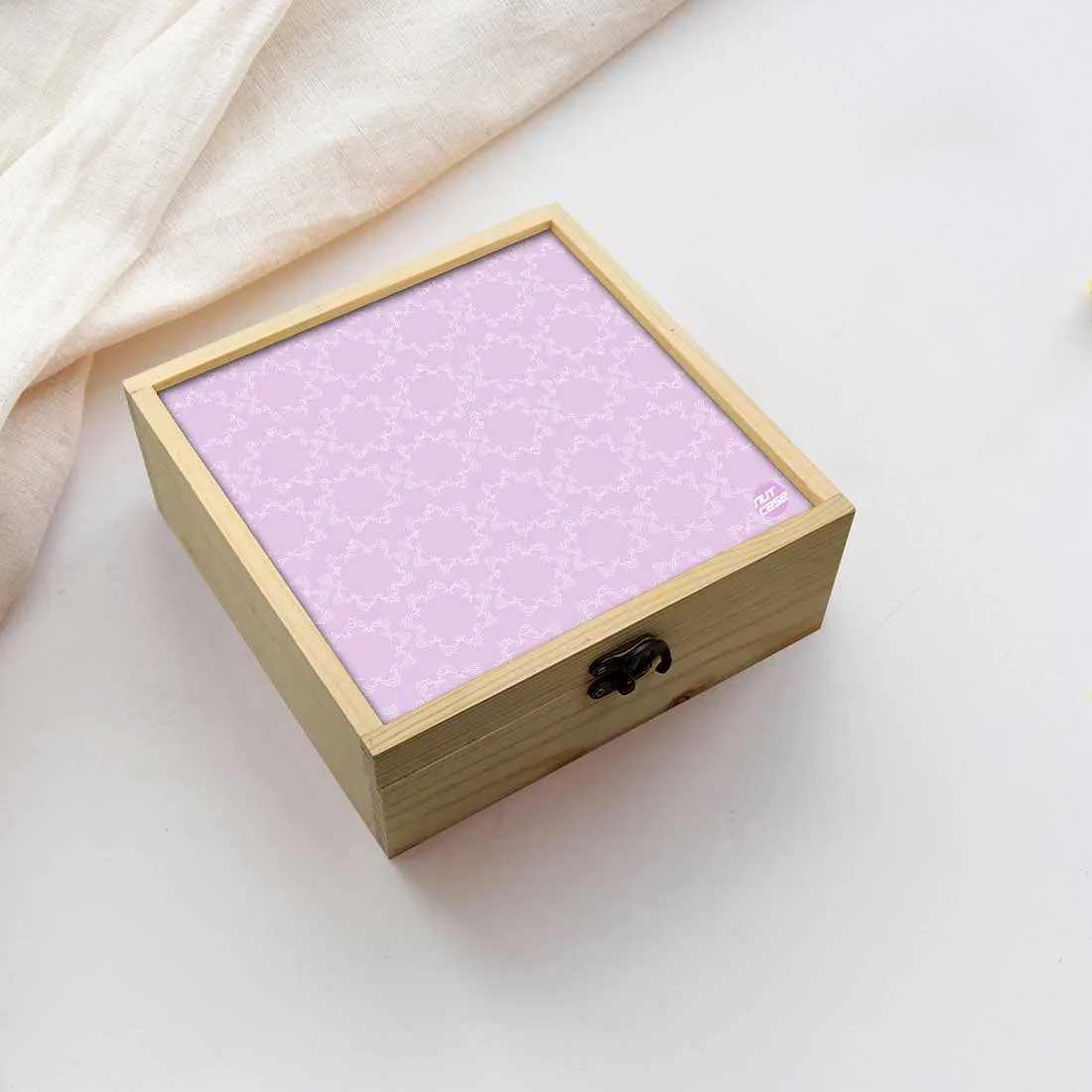 Jewellery Box Makepup Organizer -  Purple Floral Design