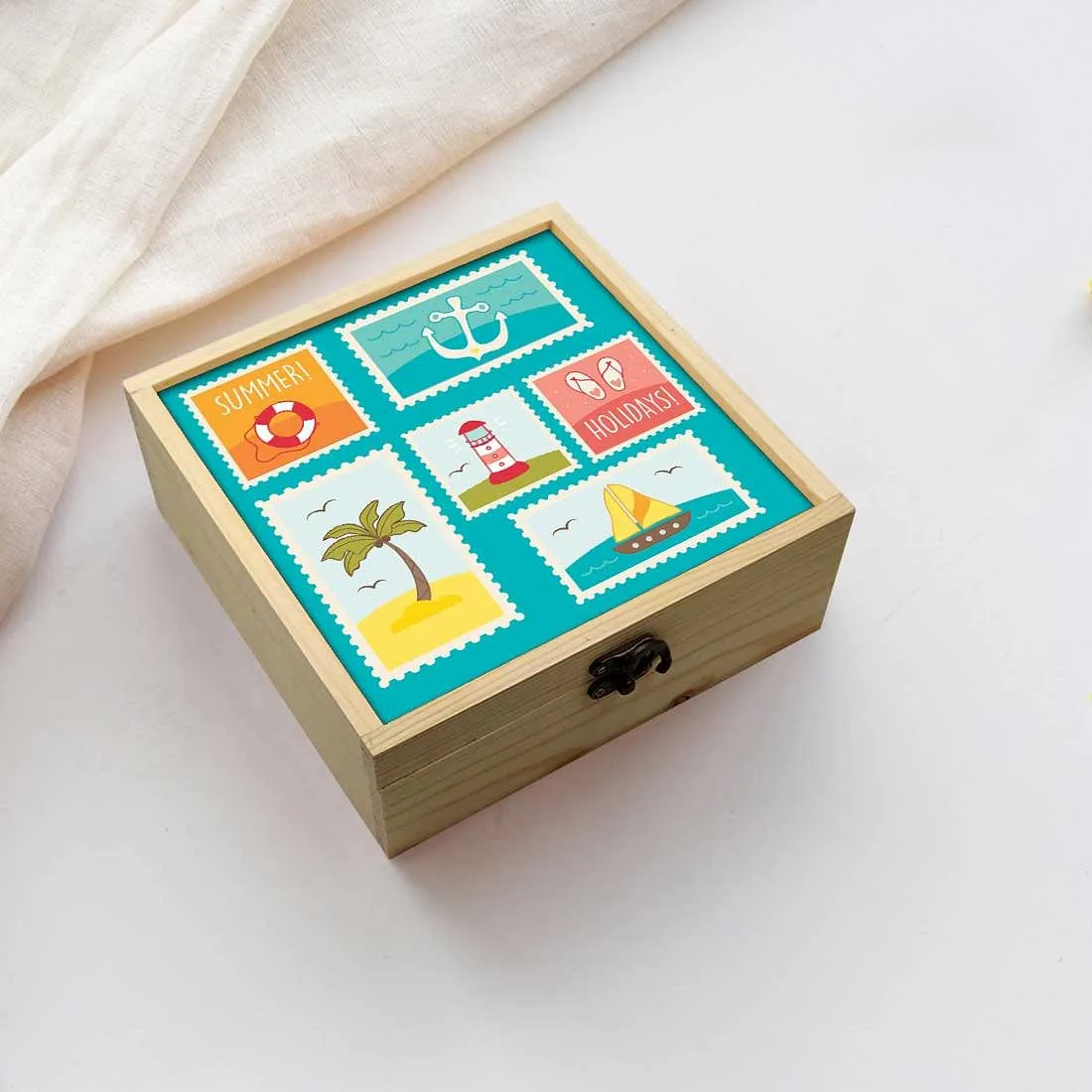 Jewellery Box Makepup Organizer -  Stamp Map