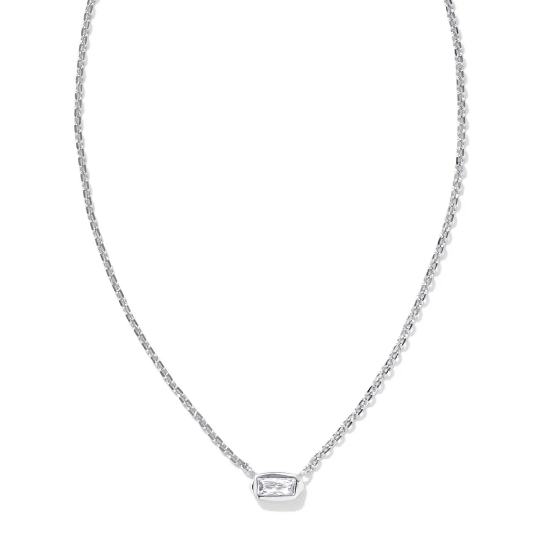 Kendra Scott Fern Crystal Necklace - White Crystal