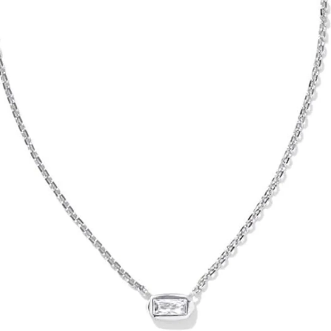 Kendra Scott Fern Crystal Necklace - White Crystal