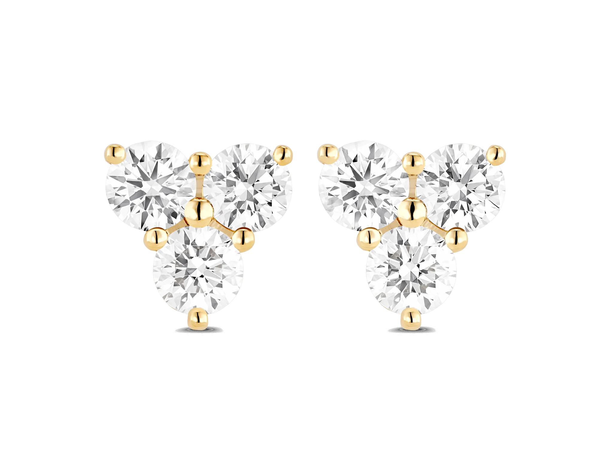 Lab-Grown Diamond ⅗ct. tw. Mini Trio Round Brilliant Studs | White